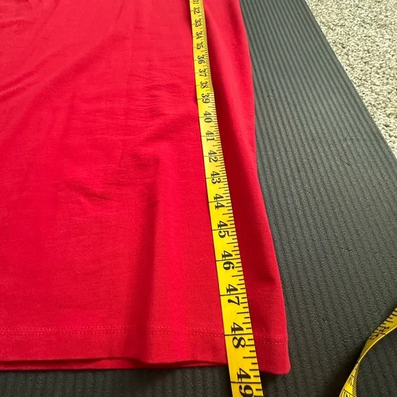 Noisy May Red Maxi Dress with White Trim - Picture 5 of 7